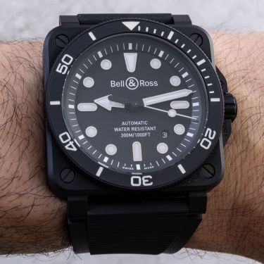 Рецензия на часы: Bell &amp; Ross BR 03 Diver Matte-Black Ceramic