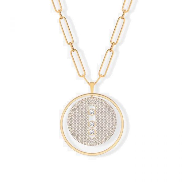 LUCKY MOVE LONG NECKLACE PAVÉ GM