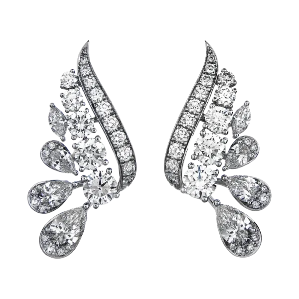 Сережки PEAR &amp; ROUND DIAMOND