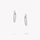 Сережки ROUND DIAMOND HOOP small