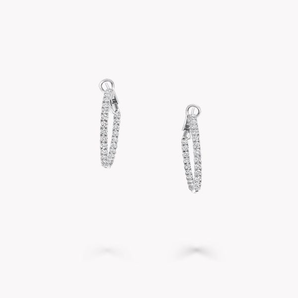 Сережки ROUND DIAMOND HOOP