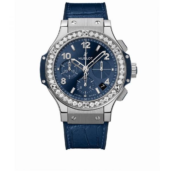 Big Bang 41 mm Steel Blue Diamonds