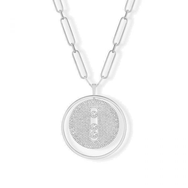 LUCKY MOVE LONG NECKLACE PAVÉ GM