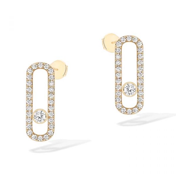Серьги MOVE UNO PAVÉ-SET DIAMOND EARRINGS
