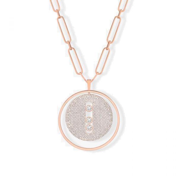 LUCKY MOVE LONG NECKLACE PAVÉ GM