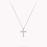 Round Diamond Cross Petite Pendant small