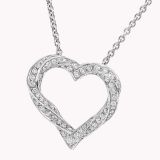 Кольє SPIRAL HEART SILHOUETTE PAVÉ (1785) small