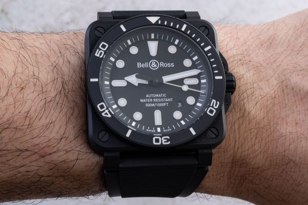 Рецензия на часы: Bell &amp; Ross BR 03 Diver Matte-Black Ceramic