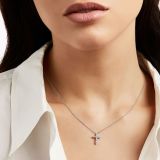 Round Diamond Cross Petite Pendant (2608) small