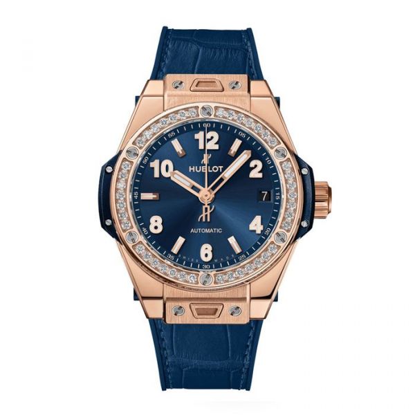 Big Bang 39 mm King Gold Blue Diamonds