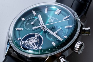 Практический обзор: часы-хронограф TAG Heuer Carrera Tourbillon с бирюзово-зеленым циферблатом
