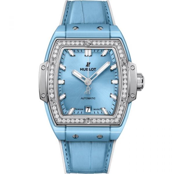 Spirit of Big Bang 39mm Light Blue Ceramic Titanium Diamonds