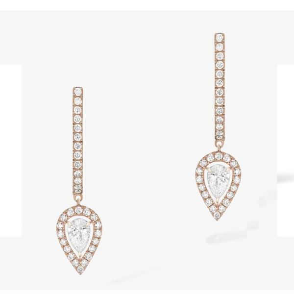 JOY HOOP EARRINGS PEAR DIAMOND 2 X 0,10CT