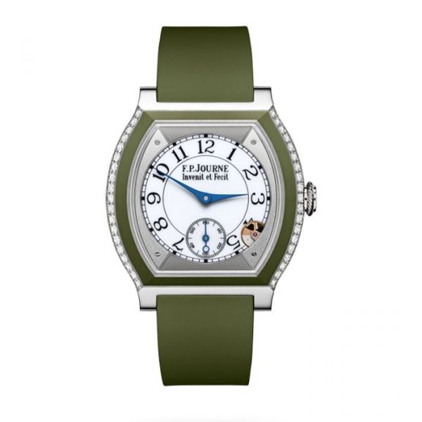 ÉLÉGANTE 40 MM TITANIUM WITH INSERTS AND 2 ROWS OF DIAMONDS