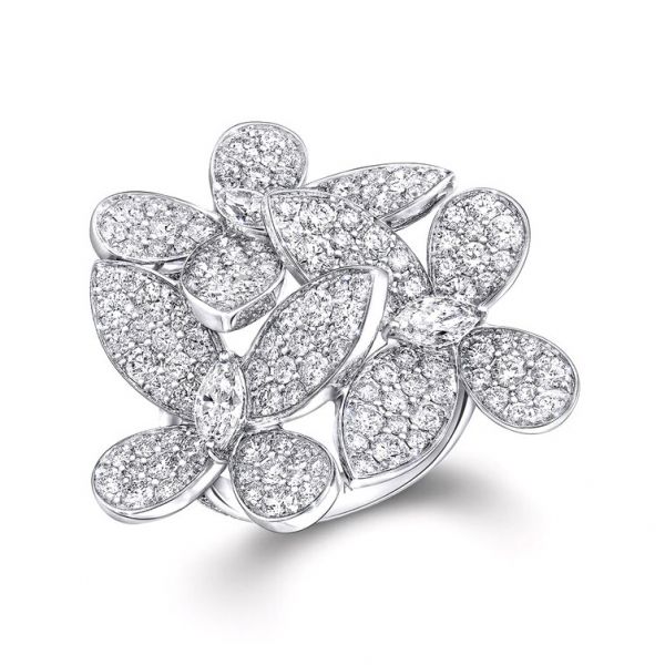 Кільце Triple Pave Butterfly