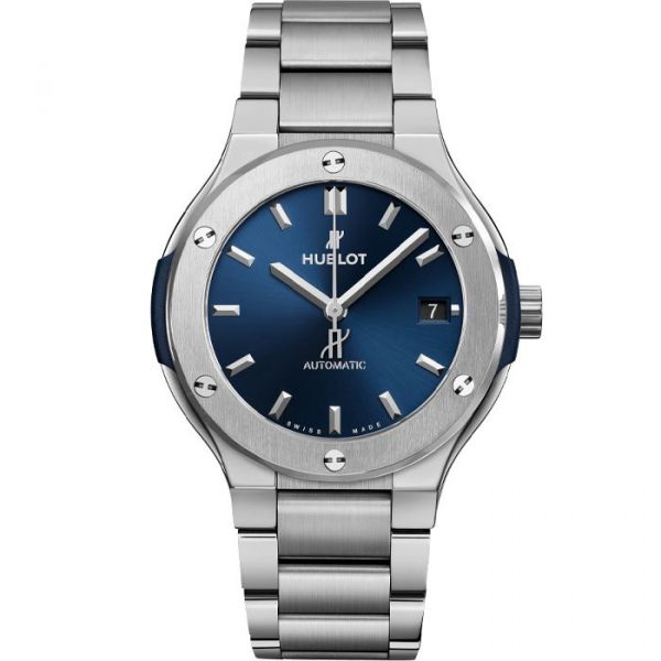 Classic Fusion 38 mm Integrated Bracelet Titanium Blue