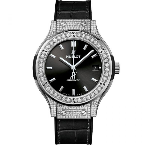 Classic Fusion 38 mm Titanium Pave