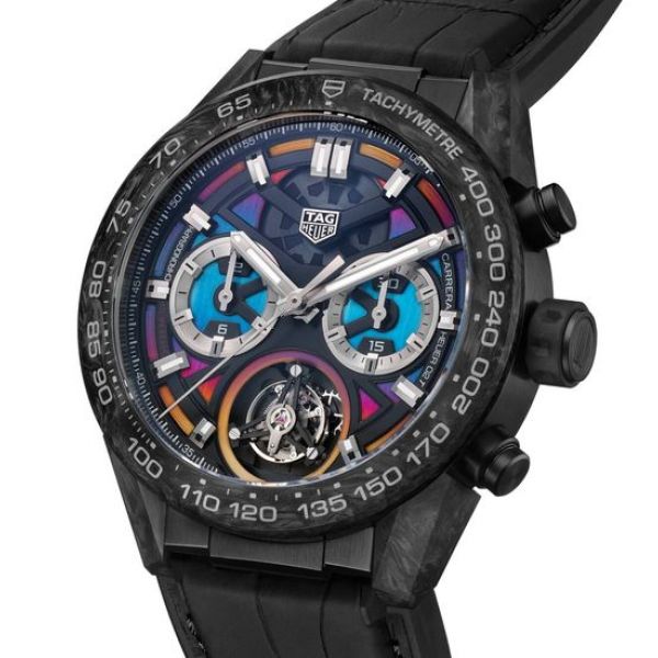 Радужный TAG Heuer Carrera Chronograph Tourbillon Polychrome