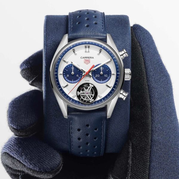 Новый TAG Heuer Carrera Chronograph Tourbillon Blue Panda